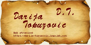 Darija Topuzović vizit kartica